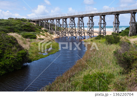 Wooden trestle bridge - Kilcunda 136220704