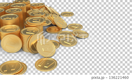 人工智慧能盈利嗎？堆疊的金幣的CG圖像 136221460