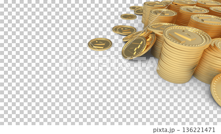 人工智慧能盈利嗎？堆疊的金幣的CG圖像 136221471