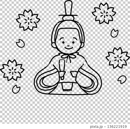 Emperor and Empress (line drawing) Emperor and Empress (line drawing) 136221919