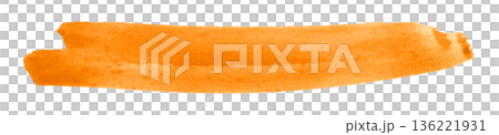 orange watercolor background. Artistic hand paint. Isolated on transparent background. 136221931