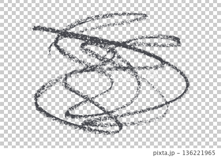 dark gray pencil strokes isolated on transparent background 136221965