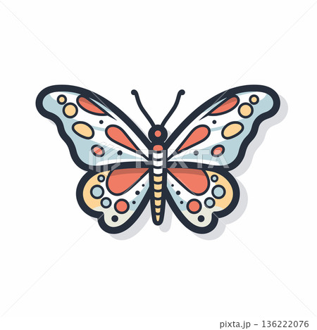 Vibrant butterfly with unique patterns 136222076