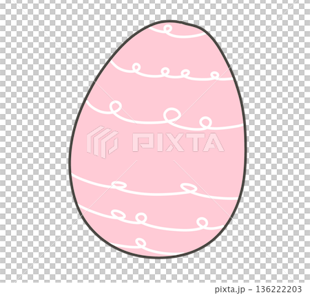 Pink Easter egg illustration Pink Easter egg illustration 136222203