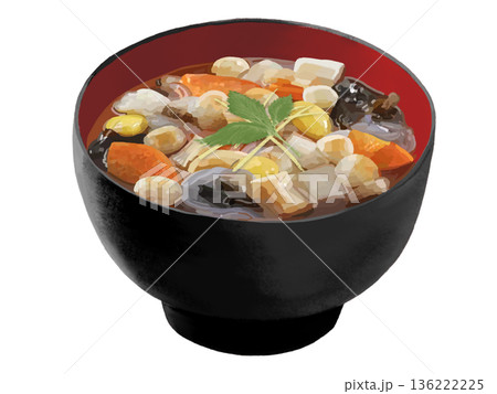 こづゆ（黒赤椀） 136222225