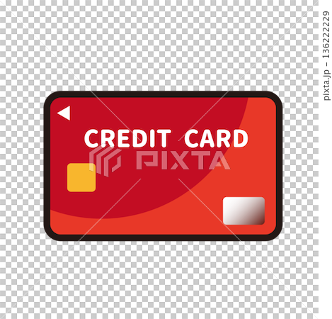 カラーのクレジットカードのアイコンイラスト カラーのクレジットカードのアイコンイラスト 136222229