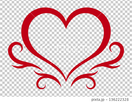 Calligraphic heart pattern Calligraphic heart pattern 136222328