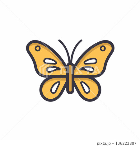 Colorful butterfly with intricate wing patterns 136222887