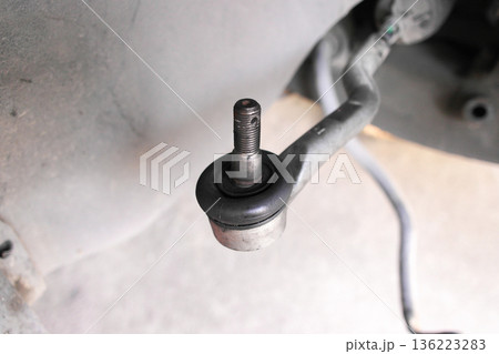 Car Tie Rod End, Close-up Car Tie Rod End, Close-up 136223283