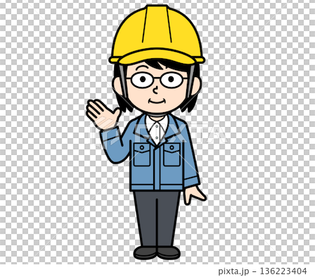 A middle-aged woman wearing a helmet and providing guidance A middle-aged woman wearing a helmet and providing guidance 136223404