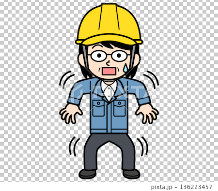 A middle-aged female construction supervisor wearing a shivering helmet A middle-aged female construction supervisor wearing a shivering helmet 136223457