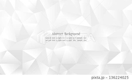 グレーのポリゴンクリスタル背景 横長16:9 136224025