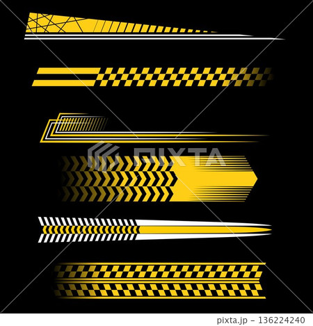 Yellow and white sport linear decals Yellow and white sport linear decals 136224240