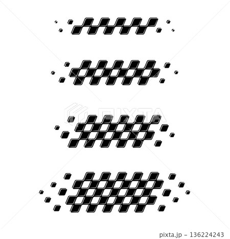 Checkered race track linear pattern 136224243