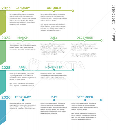 Vertical Timeline Infographics 136224984