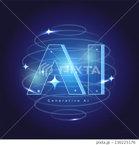 Generative AI Futuristic Technology Background Concept Generative AI Futuristic Technology Background Concept 136225176