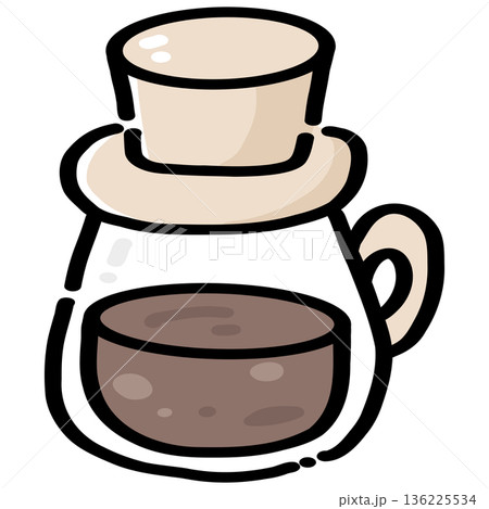 Coffee Drip Pot Server Illustration 136225534