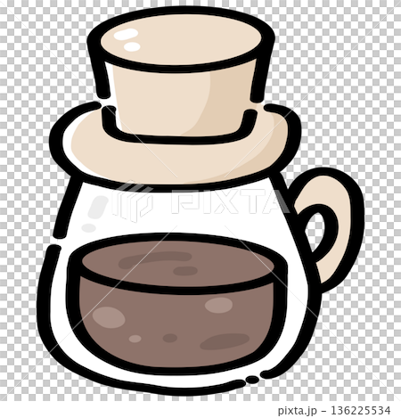 Coffee Drip Pot Server Illustration 136225534