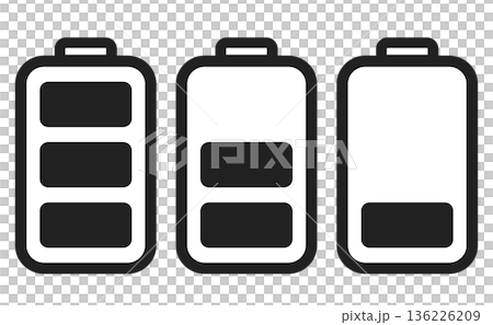 Battery mark icon set Battery mark icon set 136226209
