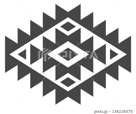 Ancient aztec motif black logo. Decorative ornament Ancient aztec motif black logo. Decorative ornament 136226878