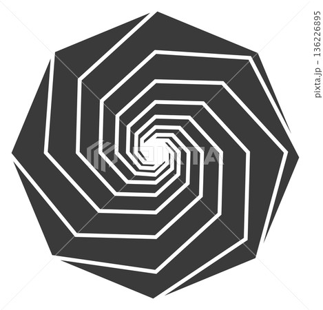 Concentric round motion logo. Circular line rotation 136226895