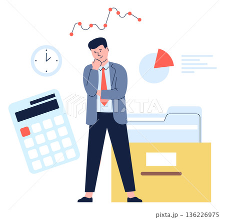 Logical thinking. Brain analytical mindset color icon 136226975
