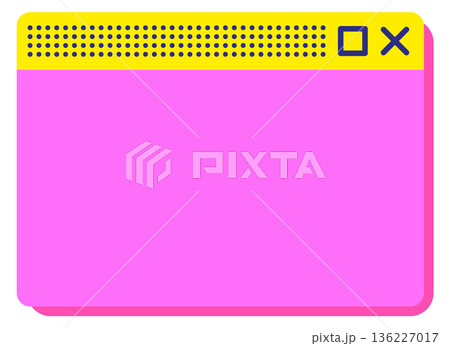 Retro window sticker. Blank neon message frame 136227017