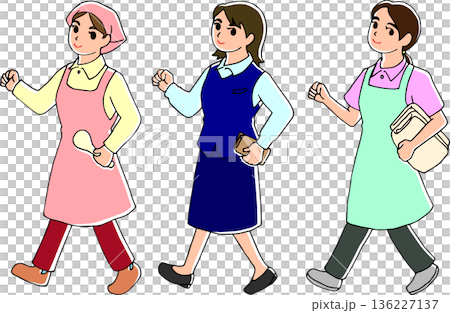 働く人のイラスト 136227137