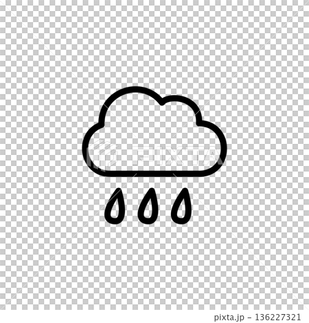 簡單的線條畫天氣圖示 雨 簡單的線條畫天氣圖示 雨 136227321
