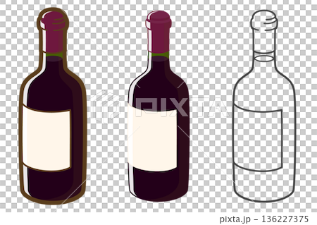 Red wine (Bordeaux type bottle) 136227375