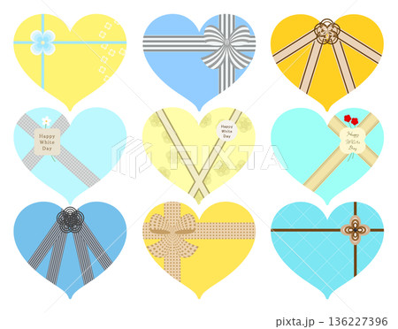 ホワイトデー_ハート形プレゼントボックス 136227396