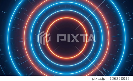 layered rings with iridescent gradient effect layered rings with iridescent gradient effect 136228035