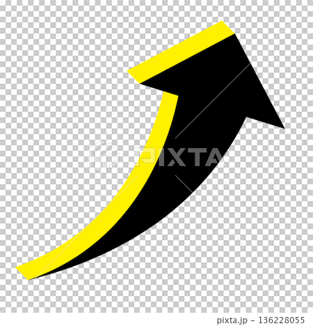 Simple illustration of an arrow pointing upwards on a white background Simple illustration of an arrow pointing upwards on a white background 136228055