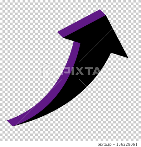 Simple illustration of an arrow pointing upwards on a white background Simple illustration of an arrow pointing upwards on a white background 136228061