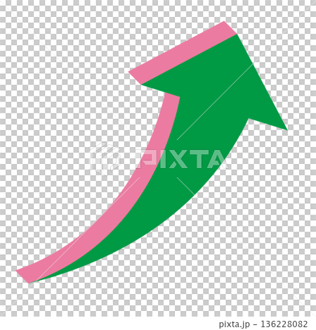 Simple illustration of an arrow pointing upwards on a white background Simple illustration of an arrow pointing upwards on a white background 136228082