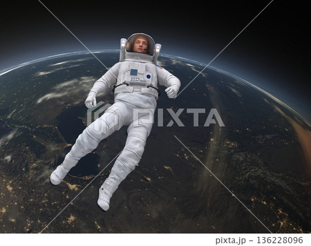 宇宙飛行士と地球 136228096