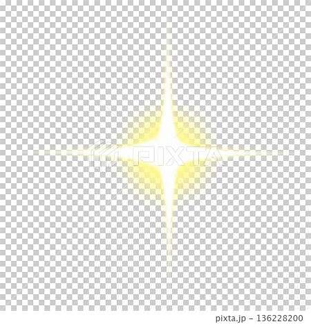 薄い黄色のキラキラ光るエフェクト 136228200