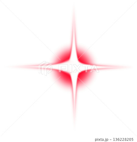 赤色のキラキラ光るエフェクト 136228205
