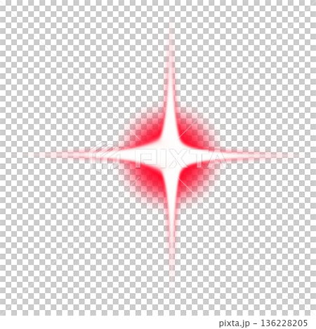 赤色のキラキラ光るエフェクト 136228205