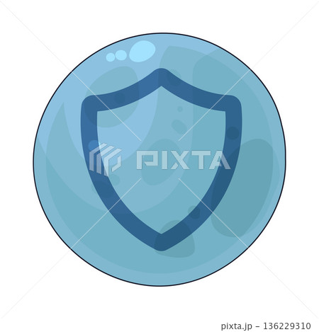 Illustration of bubble shield 136229310
