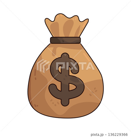 Illustration of dollar bag Illustration of dollar bag 136229366