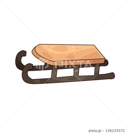 Illustration of Sled Illustration of Sled 136229372