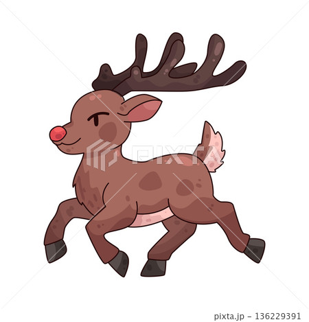 Illustration of reindeer Illustration of reindeer 136229391