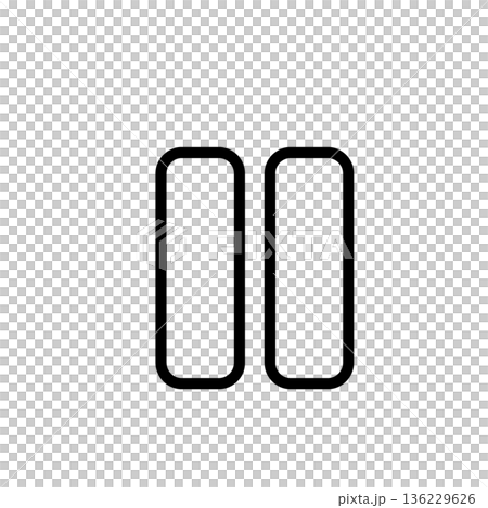 一時停止ボタン アウトライン 一時停止ボタン アウトライン 136229626