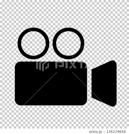 數位攝影機圖標，圓角 136229688