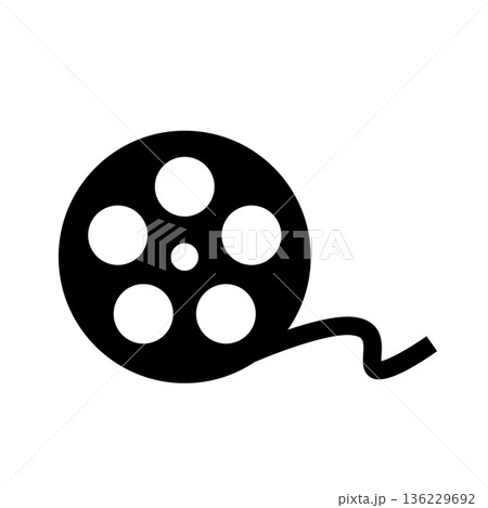 フィルムリールのアイコン 塗り 136229692