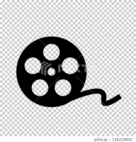 フィルムリールのアイコン 塗り 136229692