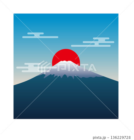 富士山　イラスト 136229728
