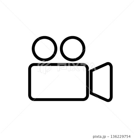 ビデオカメラのアイコン アウトライン 136229754