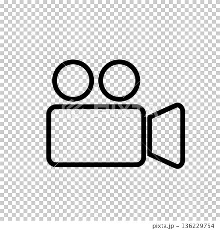 ビデオカメラのアイコン アウトライン 136229754